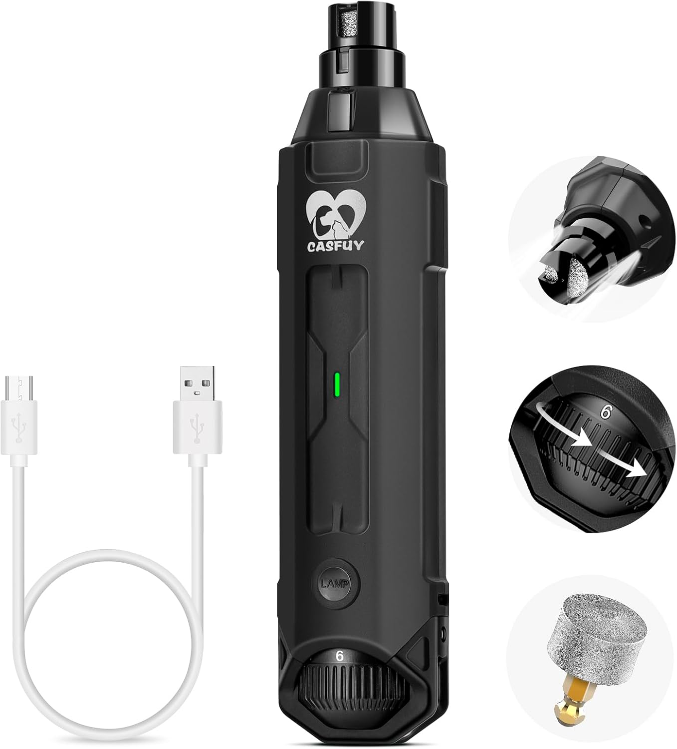 Buy Casfuy Newest Enhanced Pet Nail Grinder at Pet Servo