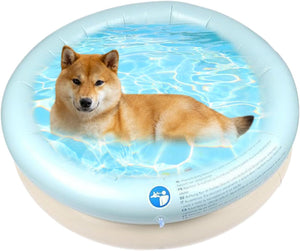 Inflatable pool with a dog design on a white background at Pet Servo