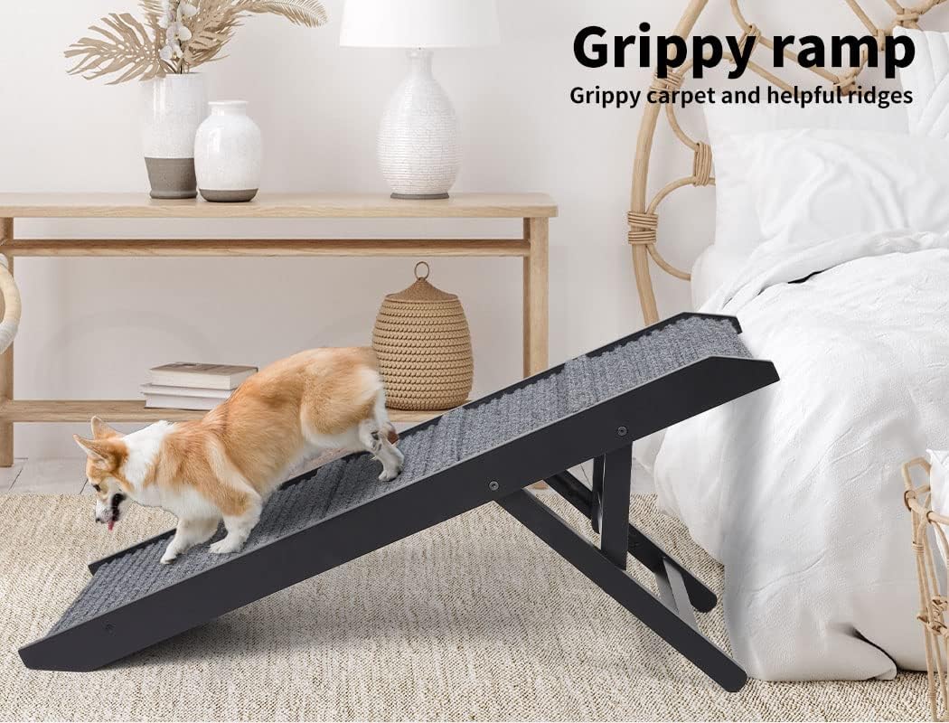 PaWz Adjustable Dog Ramp Height Stair for Bed Sofa Cat Dogs Folding Portable at Pet Servo