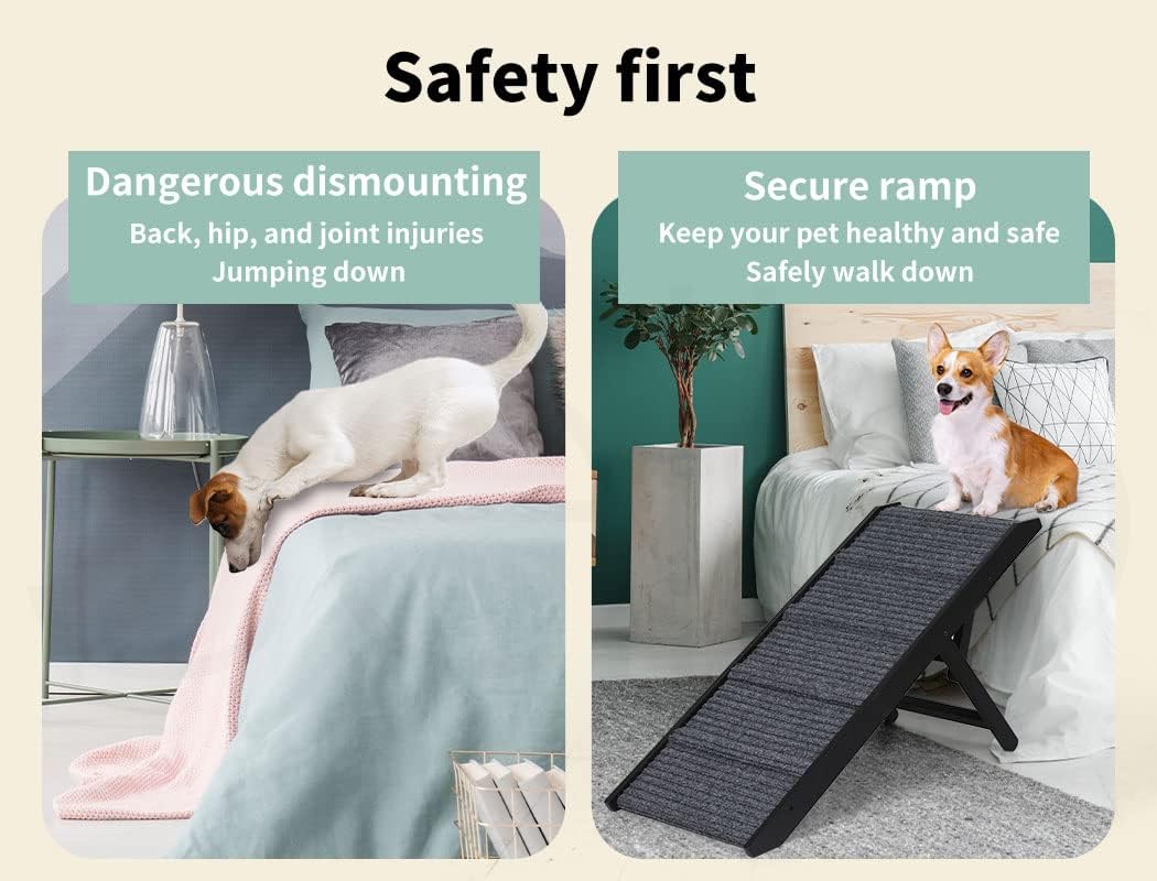 PaWz Adjustable Dog Ramp Height Stair for Bed Sofa Cat Dogs Folding Portable at Pet Servo