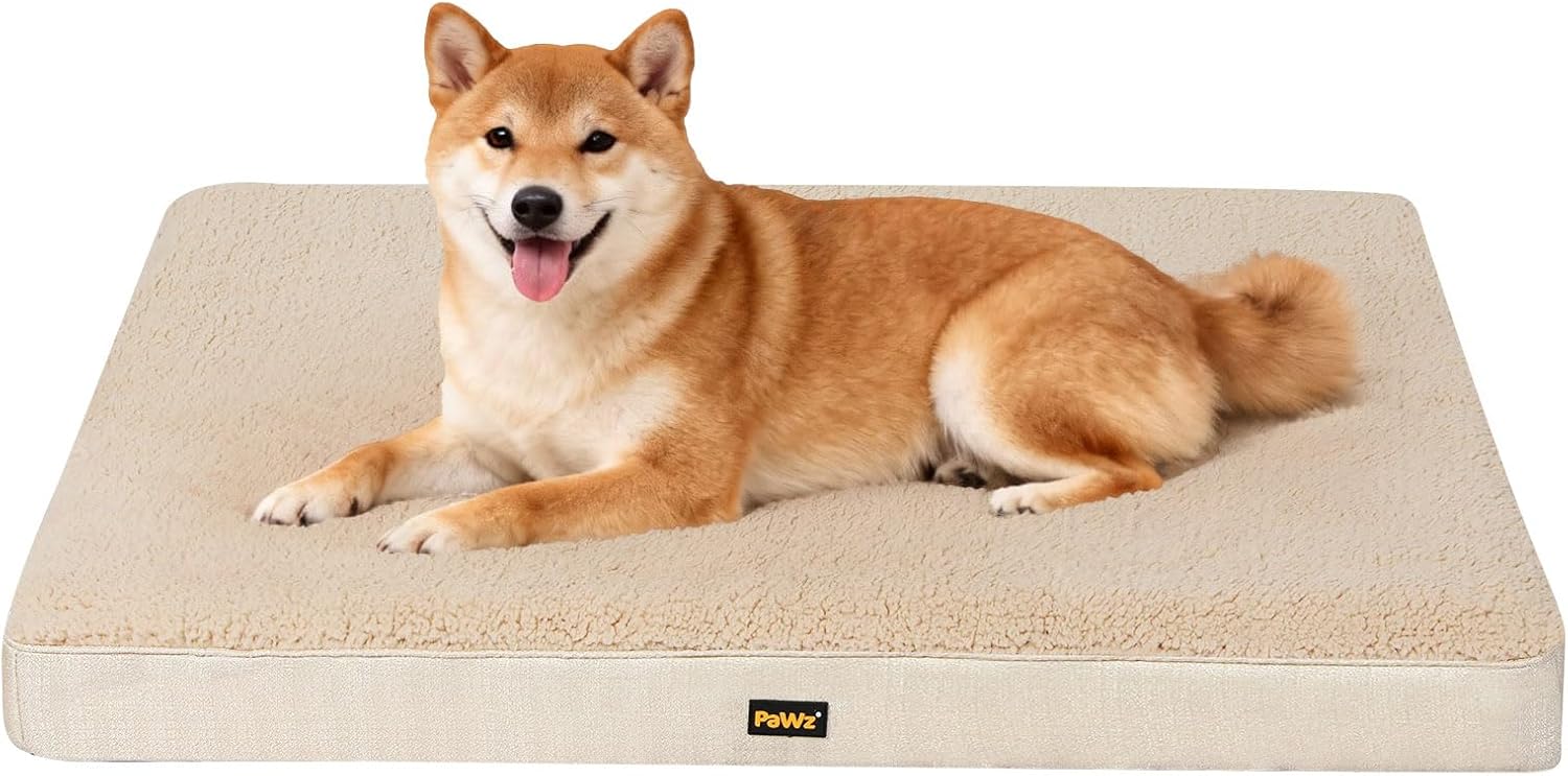 PaWz - Soft Dog Bed Mattress for Crate with Removable Cover, Waterproof Liner at Pet Servo