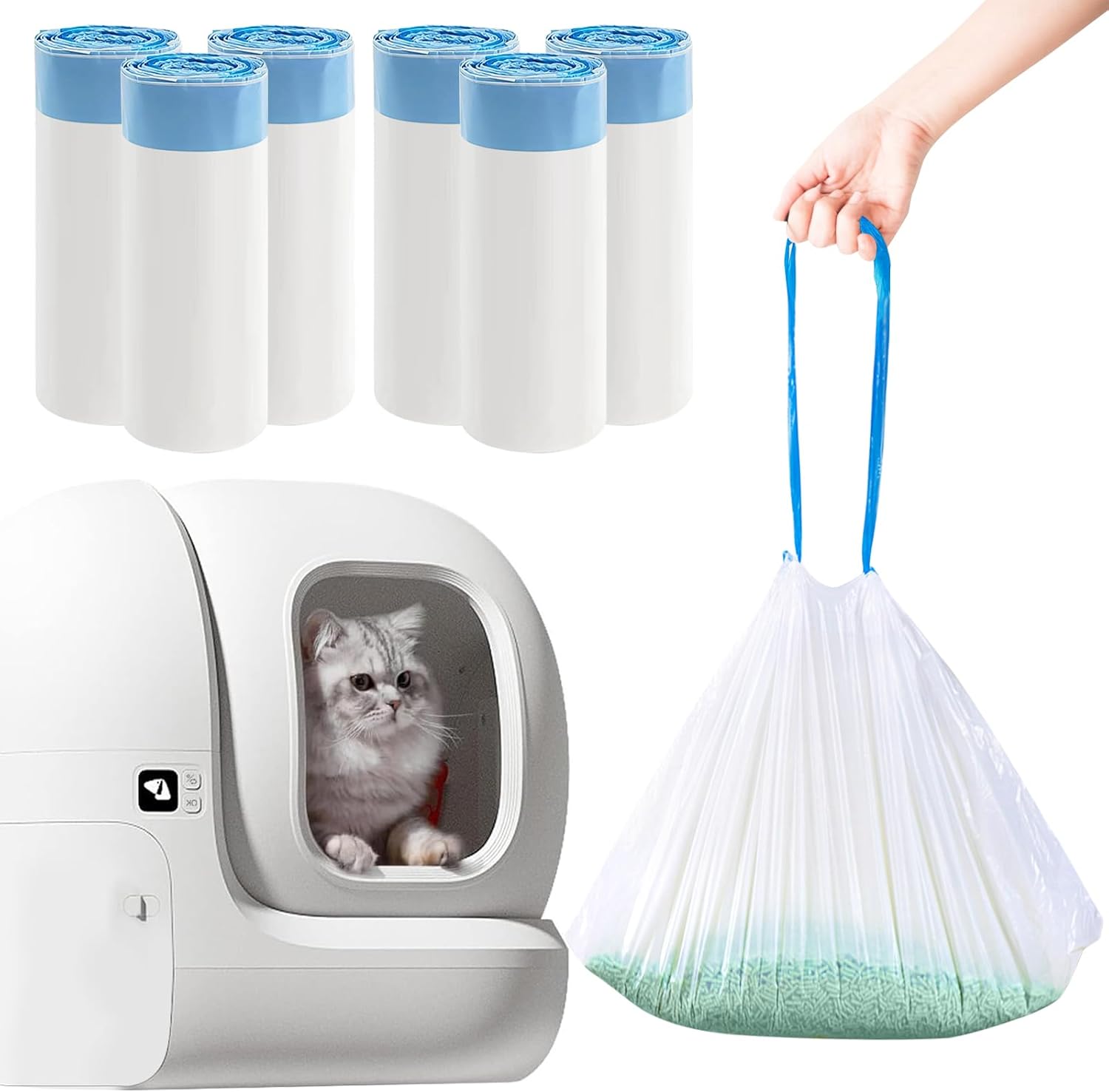 DANHMAO - 120pcs PURA X/MAX Self-Cleaning Litter Box Liner Bags