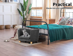PaWz Small Dog Warm Soft Bed Lounge Couch Soft Removable Cushion Chair Seat Grey at Pet Servo
