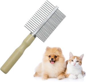Pet grooming comb with a dog and cat on a white background at Pet Servo