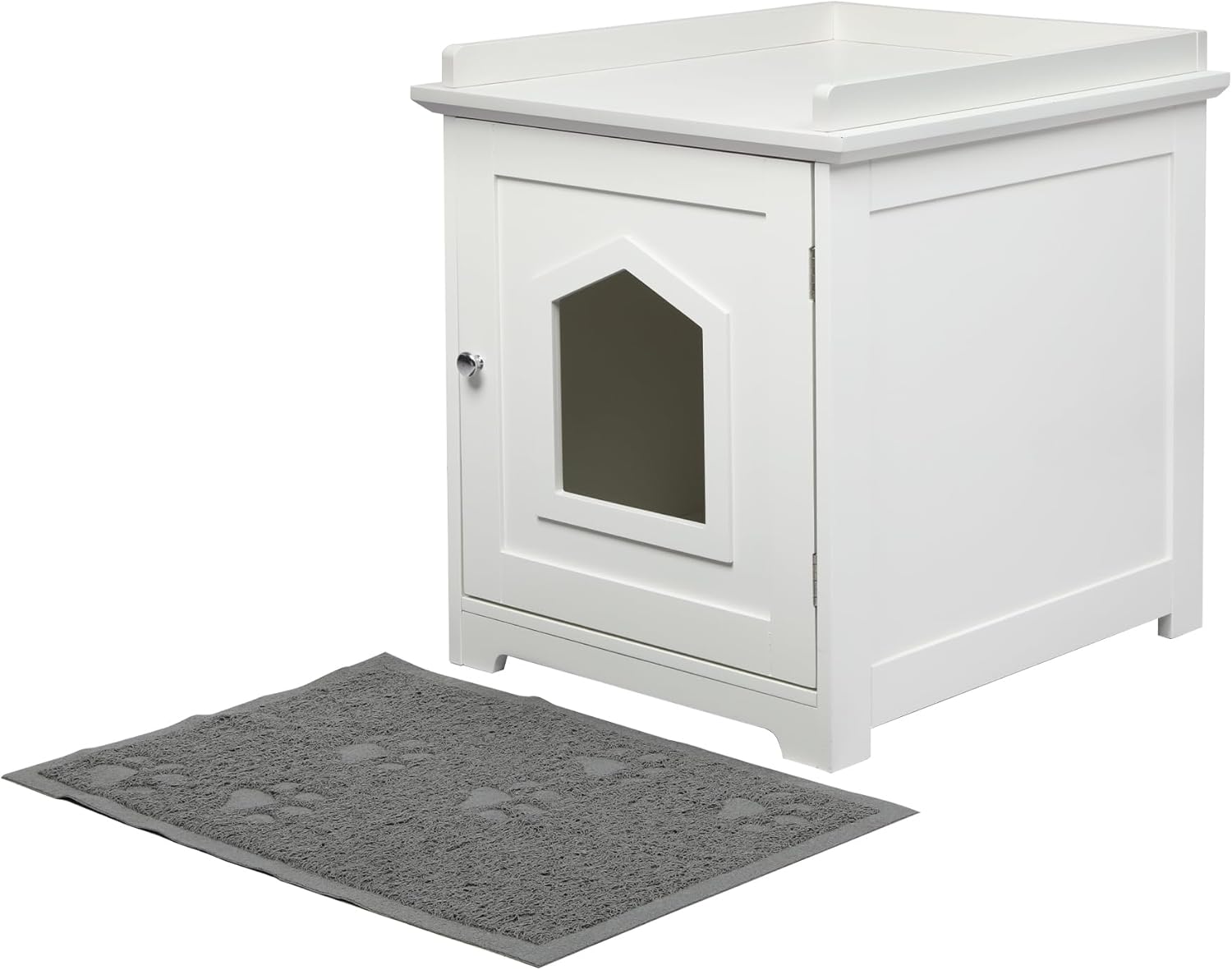 Buy PaWz Indoor Wooden Cat Litter Box with Mat Enclosure at Pet Servo