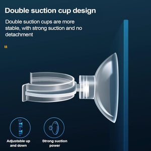 Double suction cup design with text on a dark blue background at Pet Servo