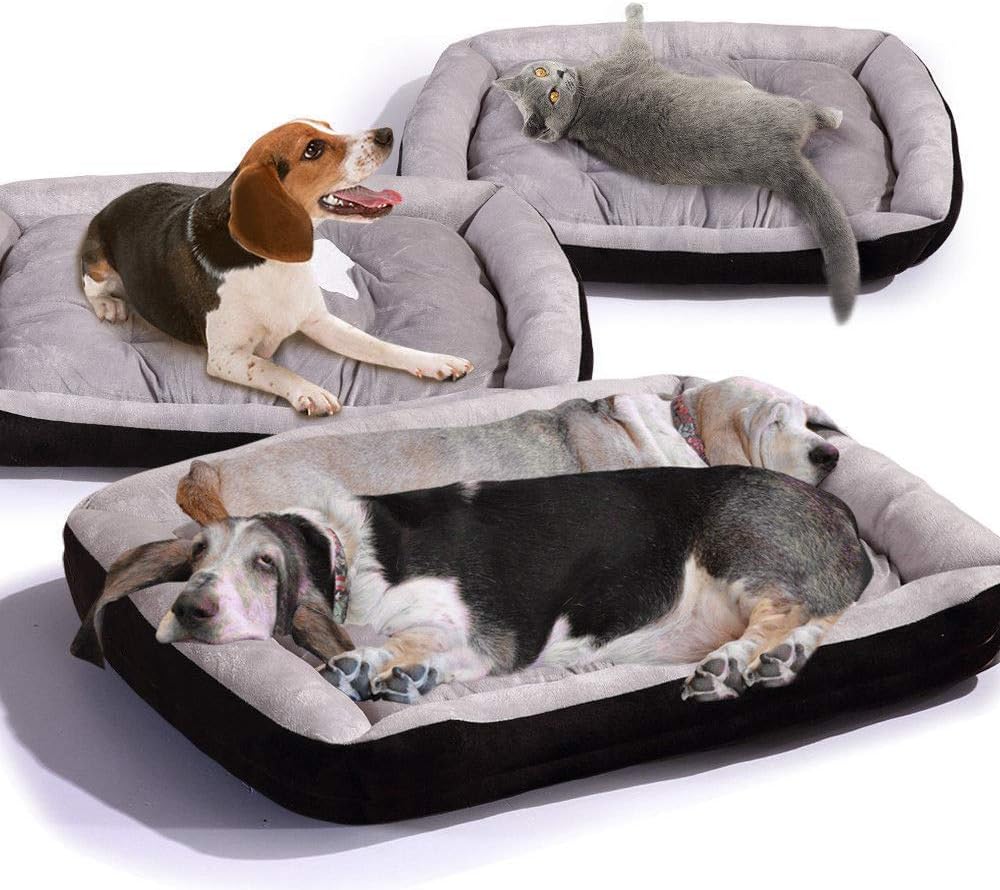 PaWz Large Dog Bed with Warm Mattress Cushion with Non-Slip Bottom and PP Cotton at Pet Servo