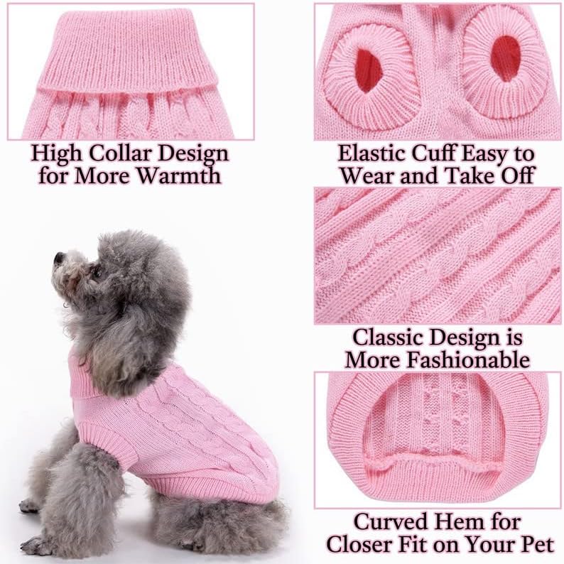 KIKNIN - Thermal Turtleneck Dog Sweater, M Size - Petservo