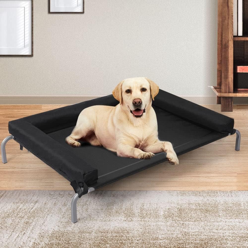 PaWz Elevated Dog Cat Bed Trampoline Hammock Raised Heavy Duty (Black) at Pet Servo