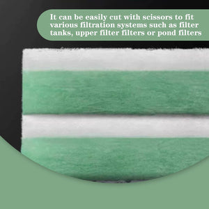 Green and white filter material with text on a green background at Pet Servo