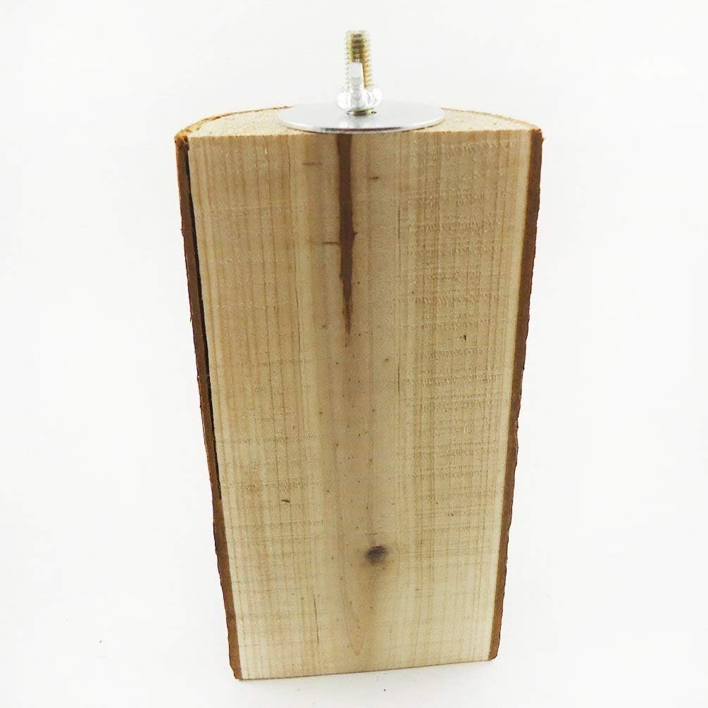 Wooden lamp with a metallic base on a white background at Pet Servo