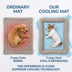Pbed - Self Cooling Ice Silk Bed Mat for Small, Medium, & Large Pets, Blue at Pet Servo