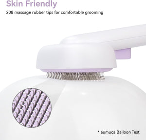 White grooming tool with massage rubber tips on a white background at Pet Servo