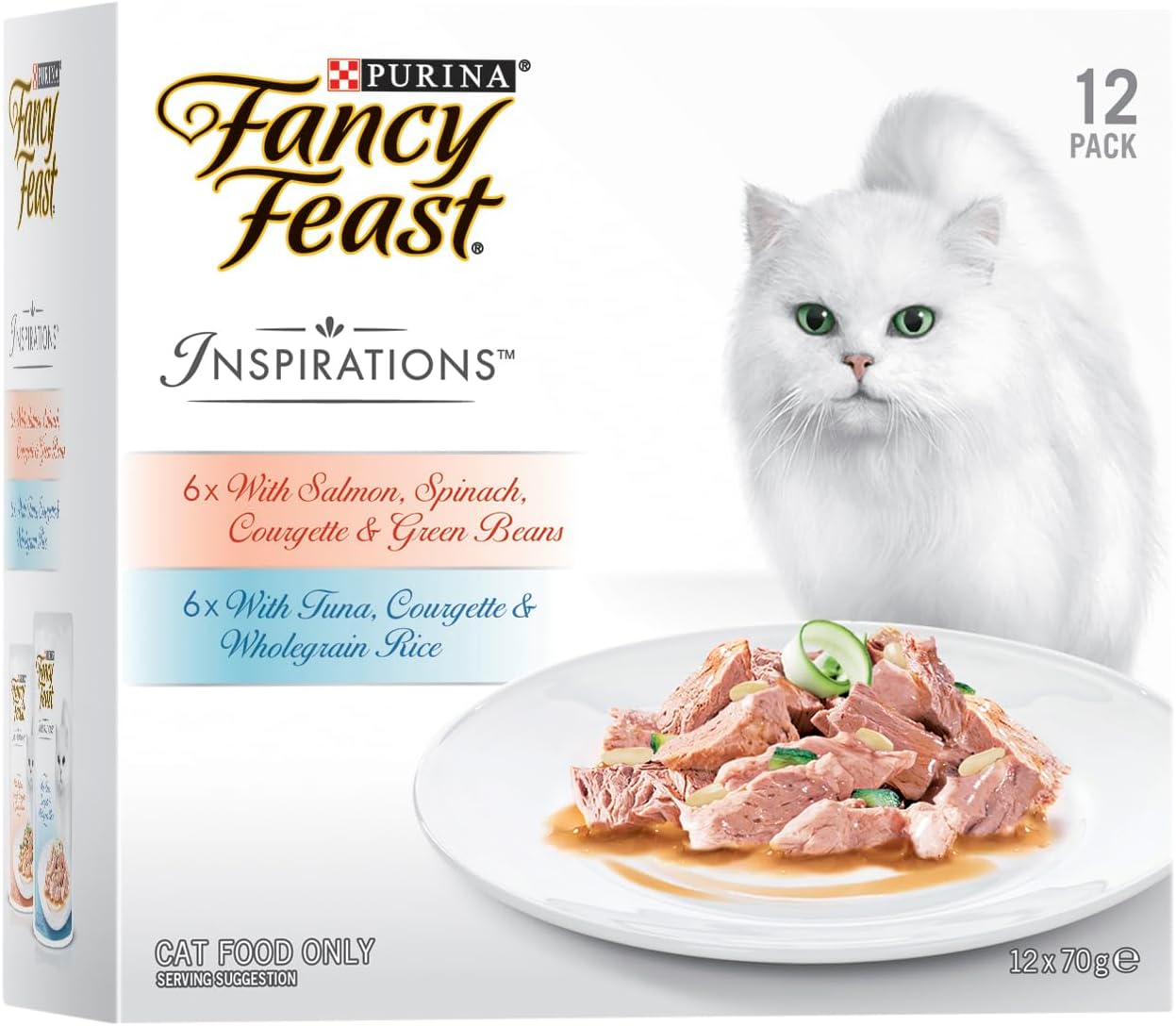 FANCY FEAST - Inspirations Adult Wet Cat Food Salmon and Tuna Variety Pack 24x70g