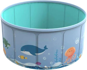 Children's inflatable pool with ocean-themed design featuring a whale, octopus, and turtle at Pet Servo