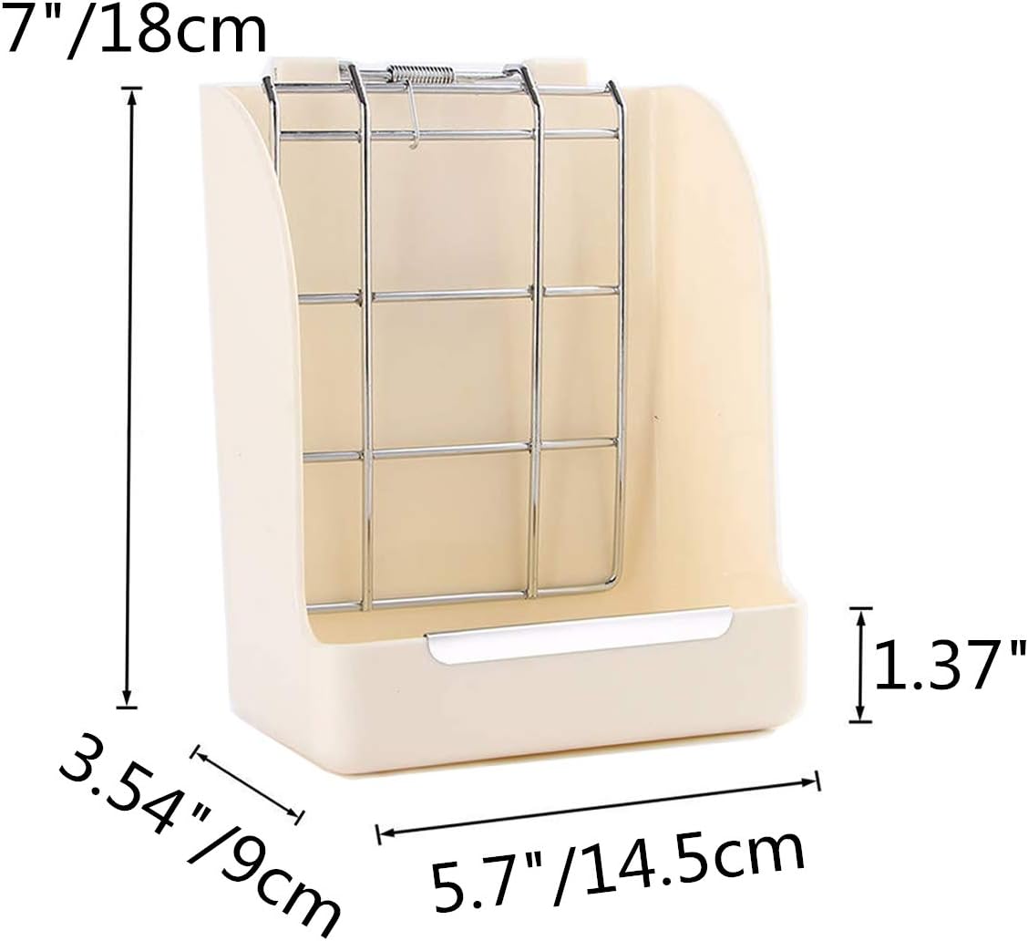 Beige pet carrier with dimensions labeled on a white background at Pet Servo
