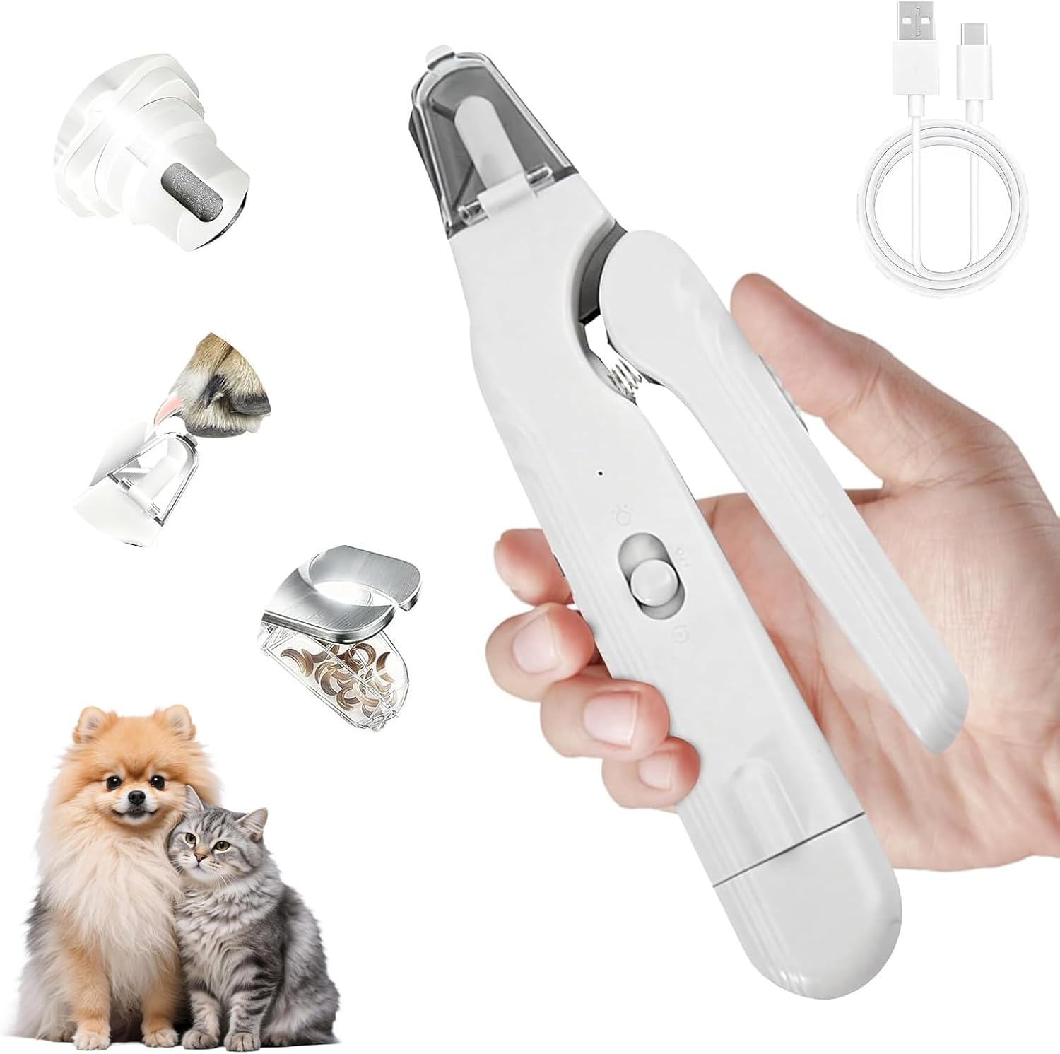 Buy FLYLOVE 2-in-1 Pet Nail Clipper & Grinder LED at Pet Servo