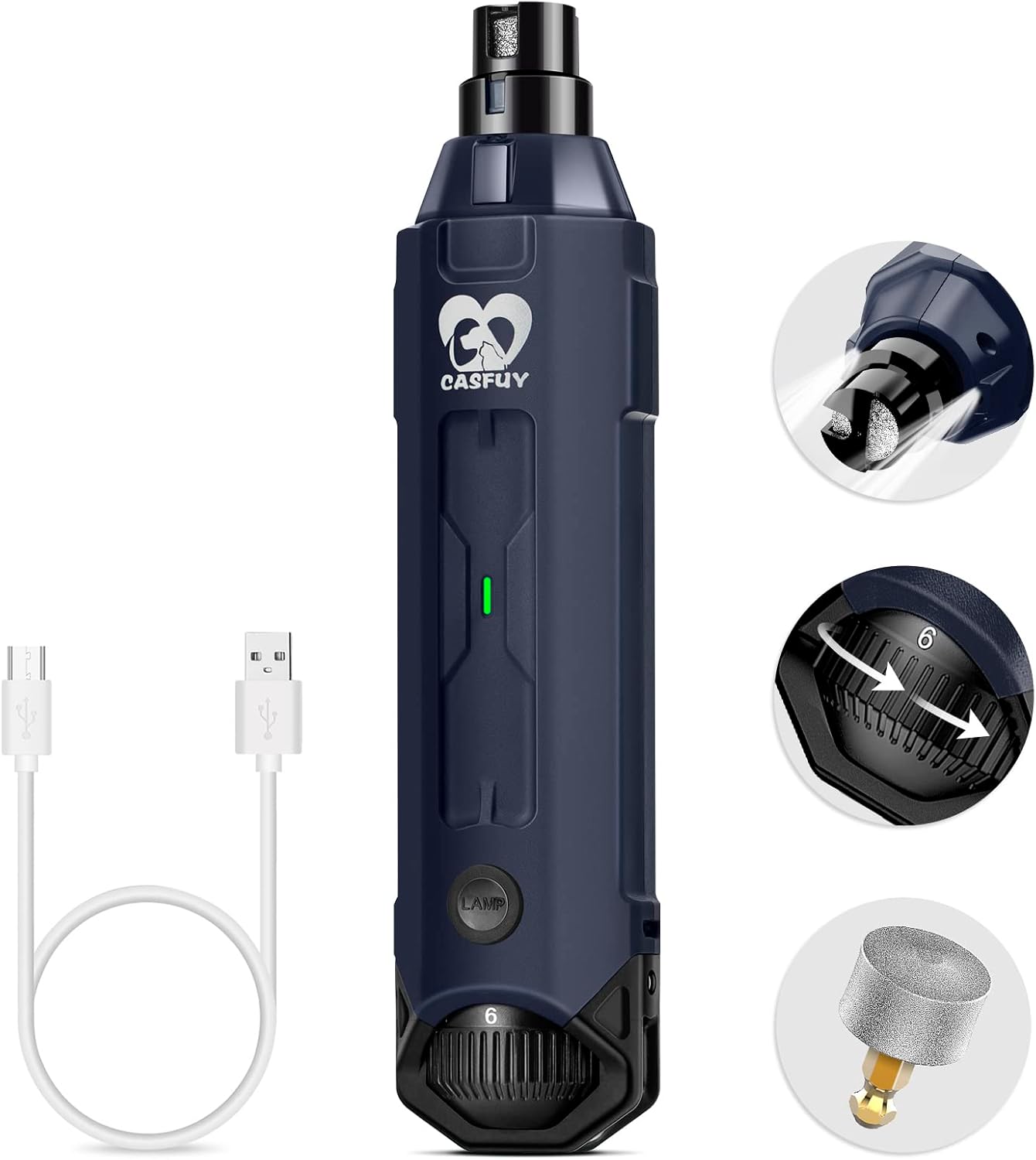 Buy Casfuy Newest Enhanced Pet Nail Grinder at Pet Servo