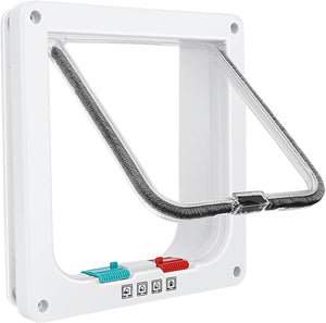 Pet door with a flap on a white background