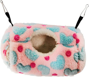 Plush pet toy with pink and blue pattern on a white background at Pet Servo