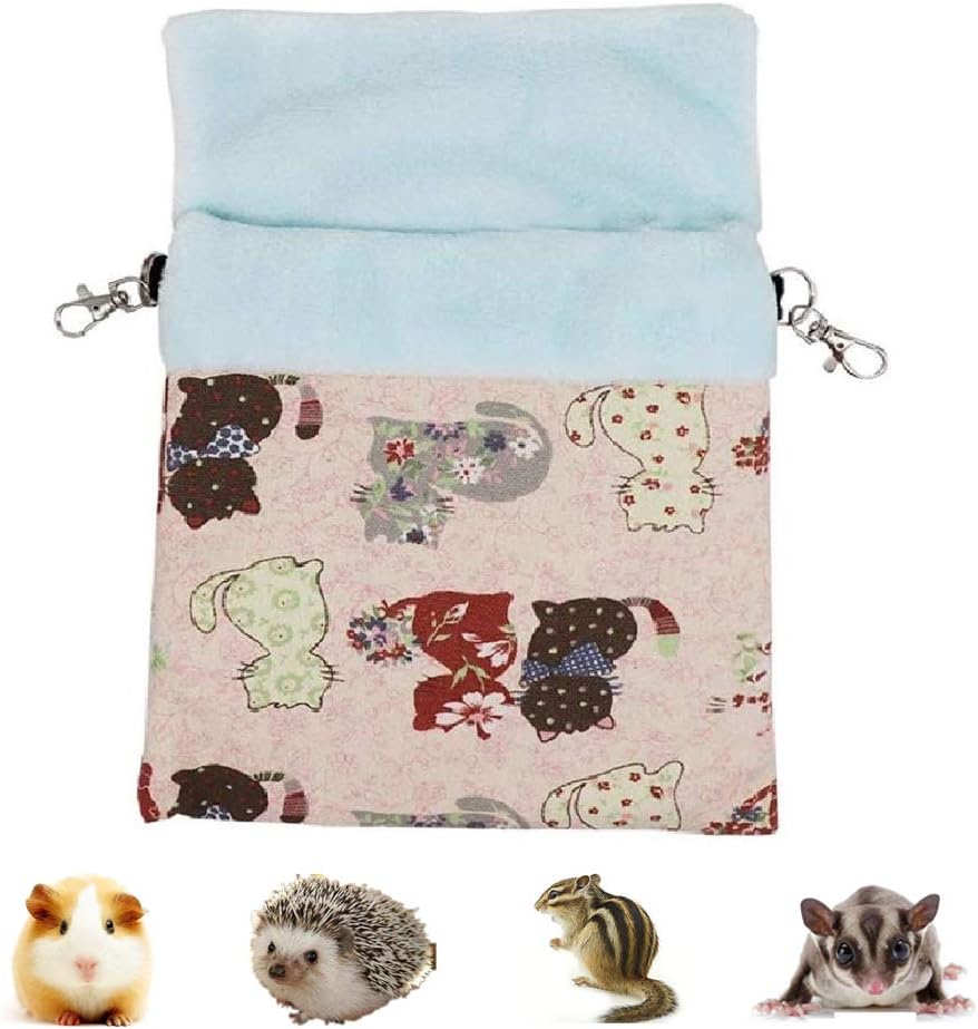 Litewoo - Small Pets Sugar Gliders Sleeping Bag (Pink Cat) - Pet Servo