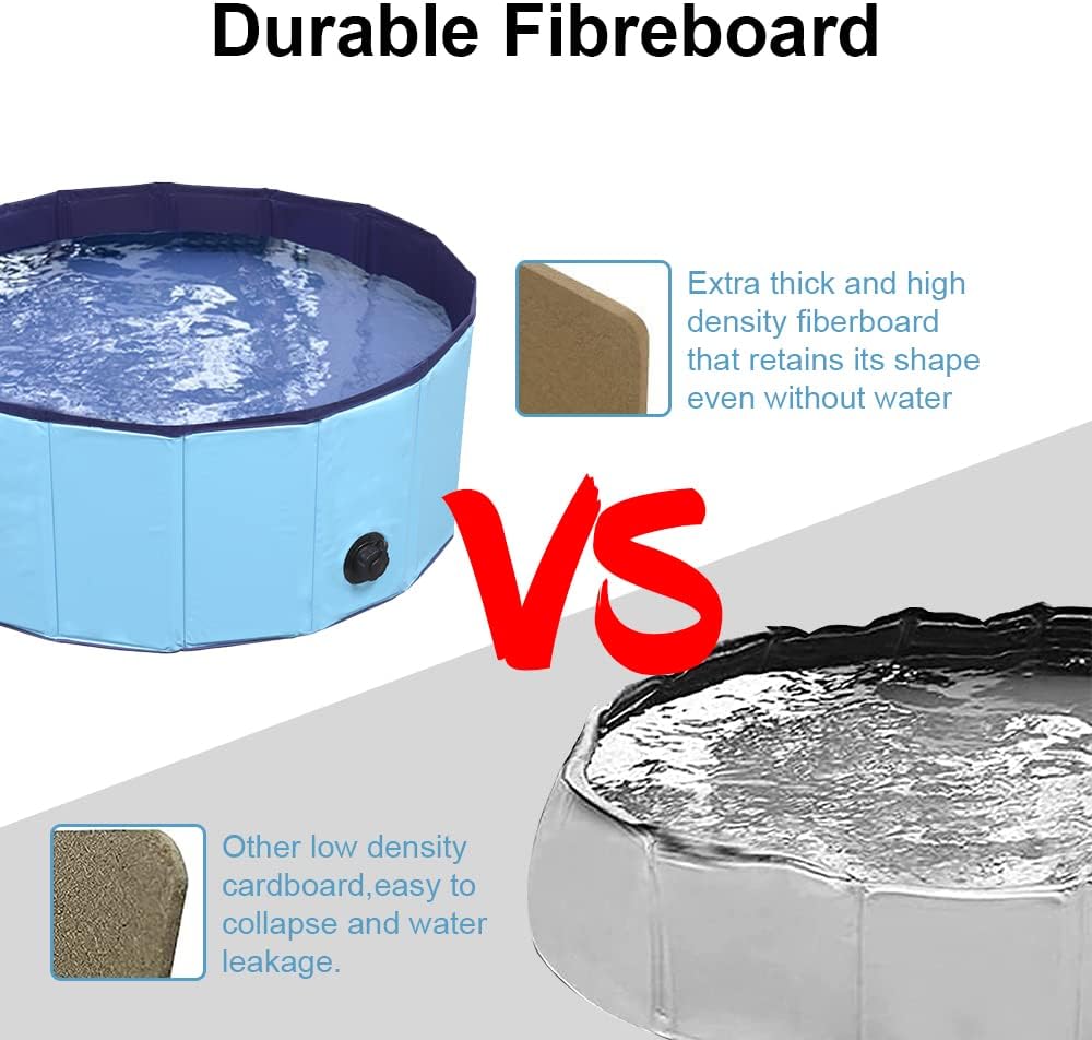 Comparison of durable fibreboard vs. low-density cardboard for a pet pool at Pet Servo