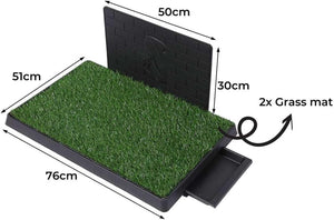 PaWz - Large 3 Layers Pet Toilet Training Pad with 2 Grass Mat 1 Splash-Proof Wall at Pet Servo