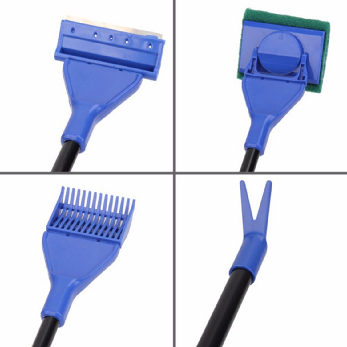Set of four blue cleaning tools on a white background at Pet Servo