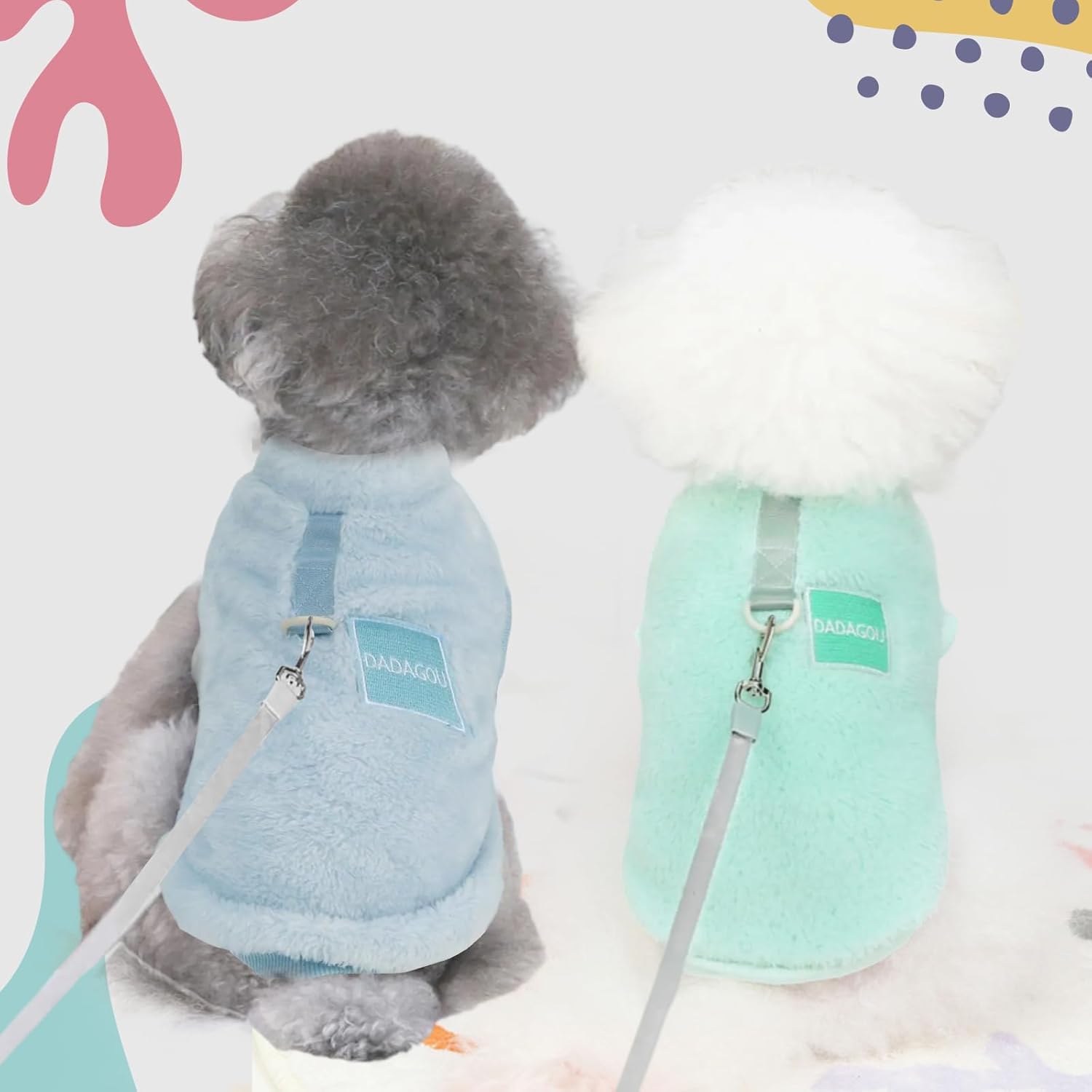 Viiotu - 2-Pack Fleece Dog Jumpers, Medium Size - Petservo