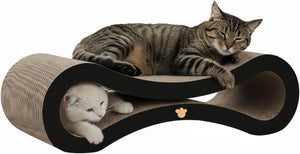 Pawz Scratcher Lounging Calming Bed for Indoor Large Cats with Organic Catnip at Pet Servo