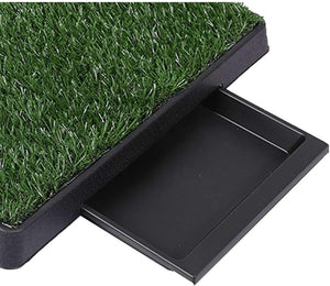 PaWz - Large 3 Layers Pet Toilet Training Pad with 2 Grass Mat 1 Splash-Proof Wall at Pet Servo