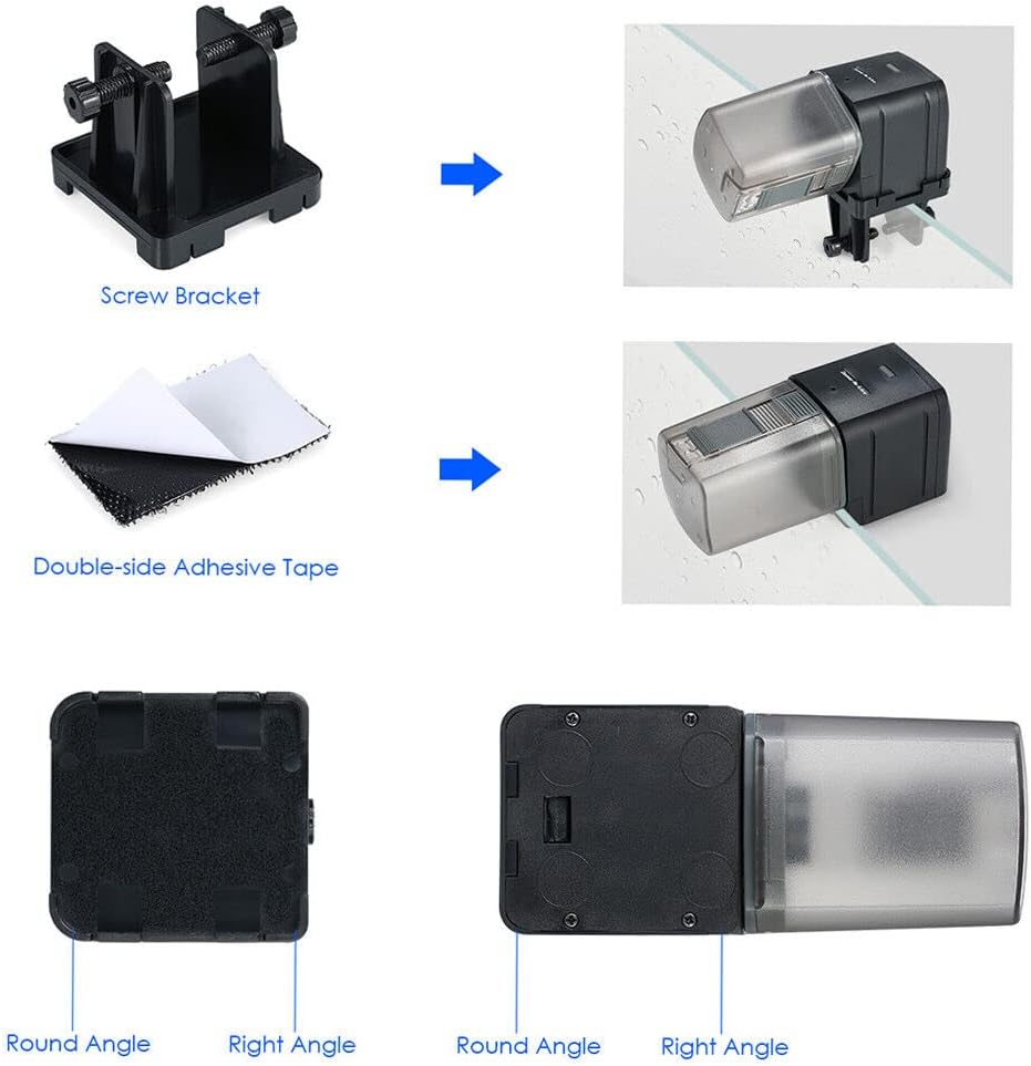 Components of a camera light kit including a screw bracket, double-side adhesive tape, and light fixture at Pet Servo