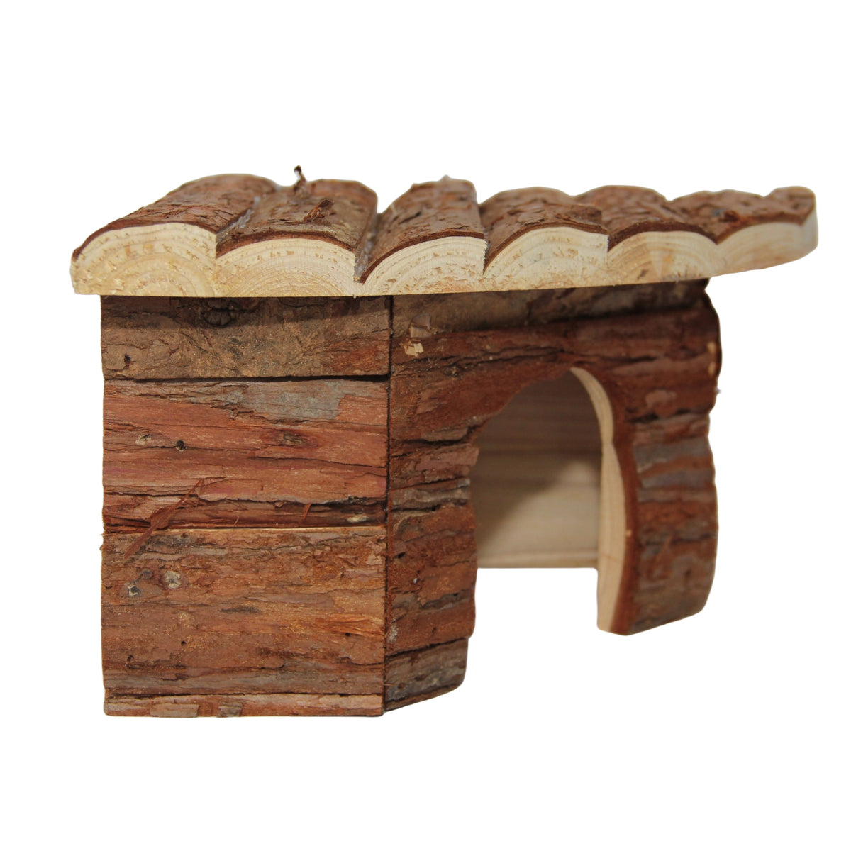 YES4PETS - M Natural Wooden Hamster Mouse Gerbil Playground Rats Pets Toys Play Small Birds House