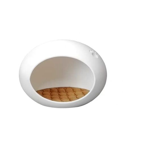 YES4PETS Cave Cat Bed & Puppy House White, Medium Size - Pet Servo 