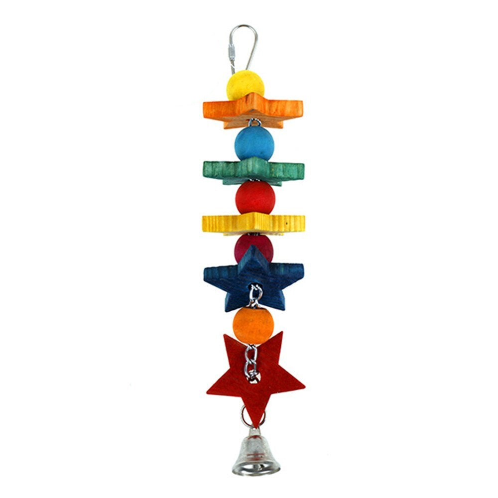 YES4PETS - 3-Pack Wooden Swing Rope Toys for Birds - Pet Servo