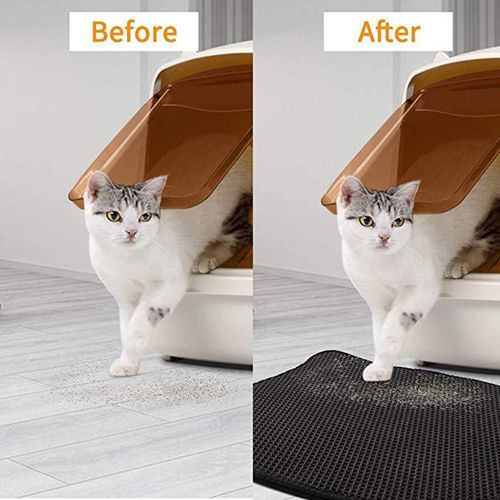 YES4PETS 2 x Double Layer Cat Litter Tray Trap Catch Mat - PetServo