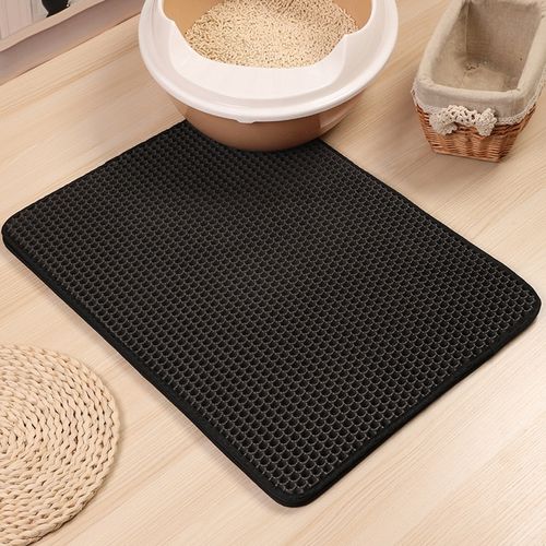 YES4PETS 2 x Double Layer Cat Litter Tray Trap Catch Mat - PetServo