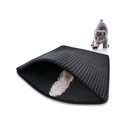 YES4PETS 2 x Double Layer Cat Litter Tray Trap Catch Mat - PetServo