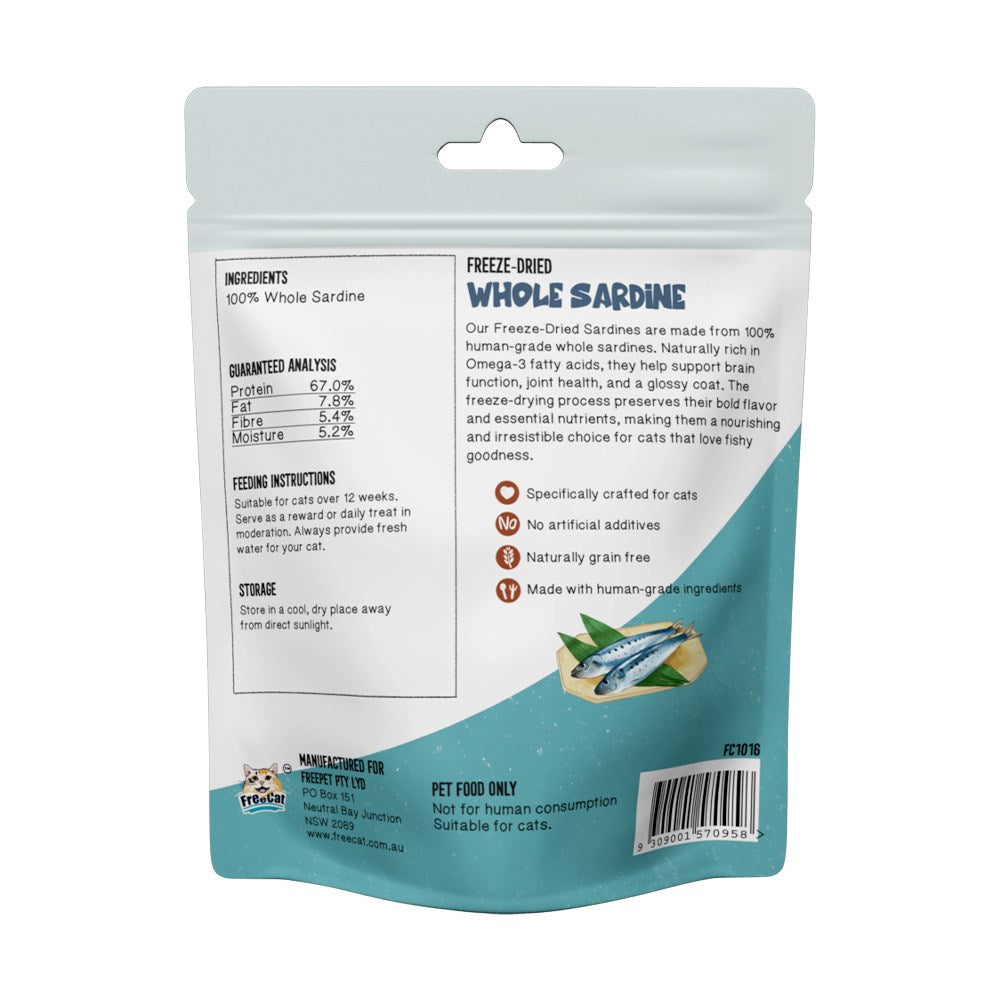 Freecat - Freeze Dried Sardine Cat Treats 50g