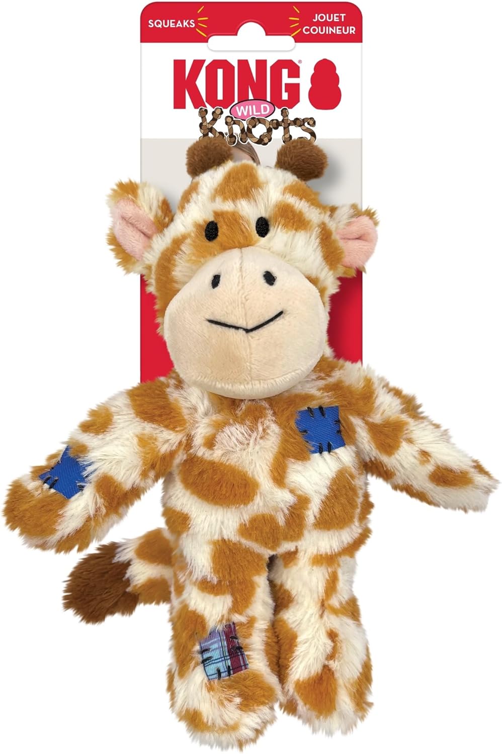 KONG plush giraffe toy with packaging on a white background at Pet Servo