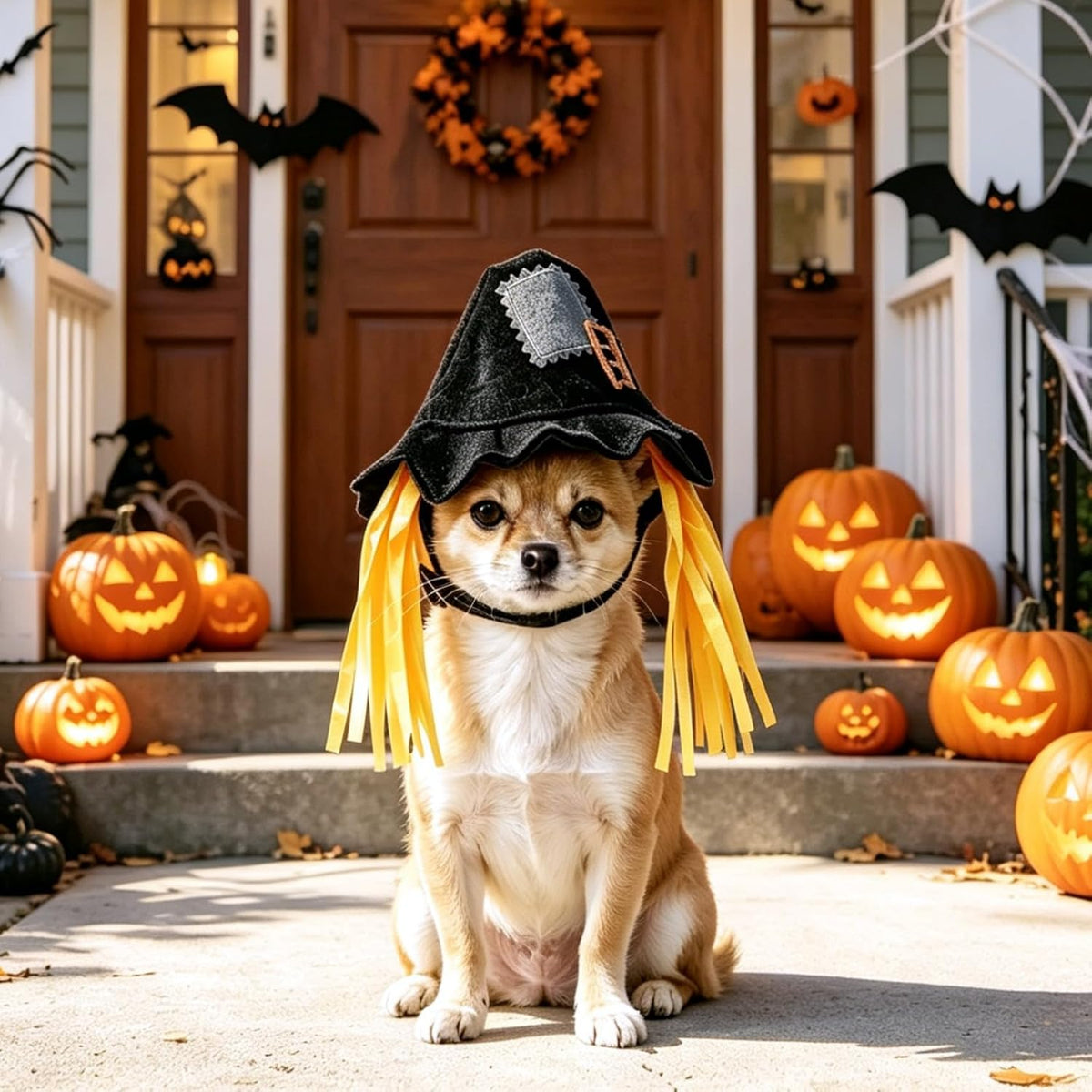 Namnan - Pet Cat Hat Scarecrow Cap Halloween Cosplay Costume at Pet Servo