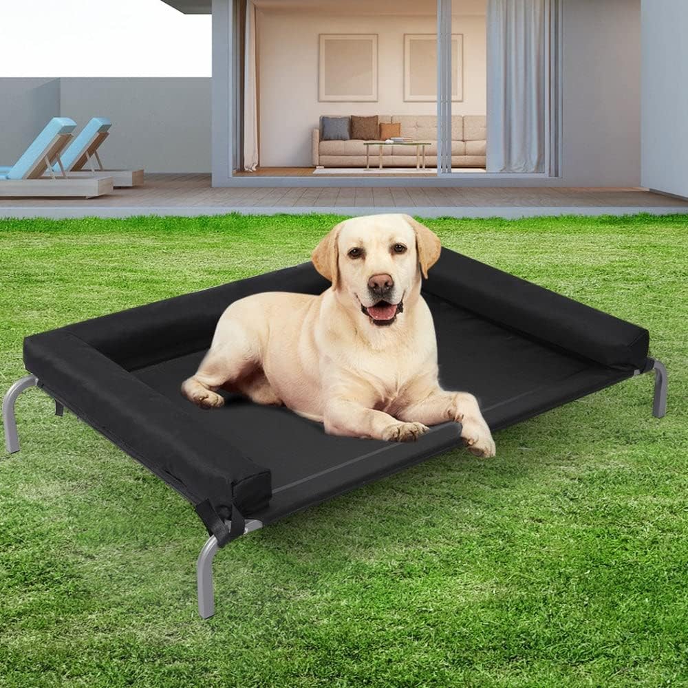 PaWz Elevated Dog Cat Bed Trampoline Hammock Raised Heavy Duty (Black) at Pet Servo