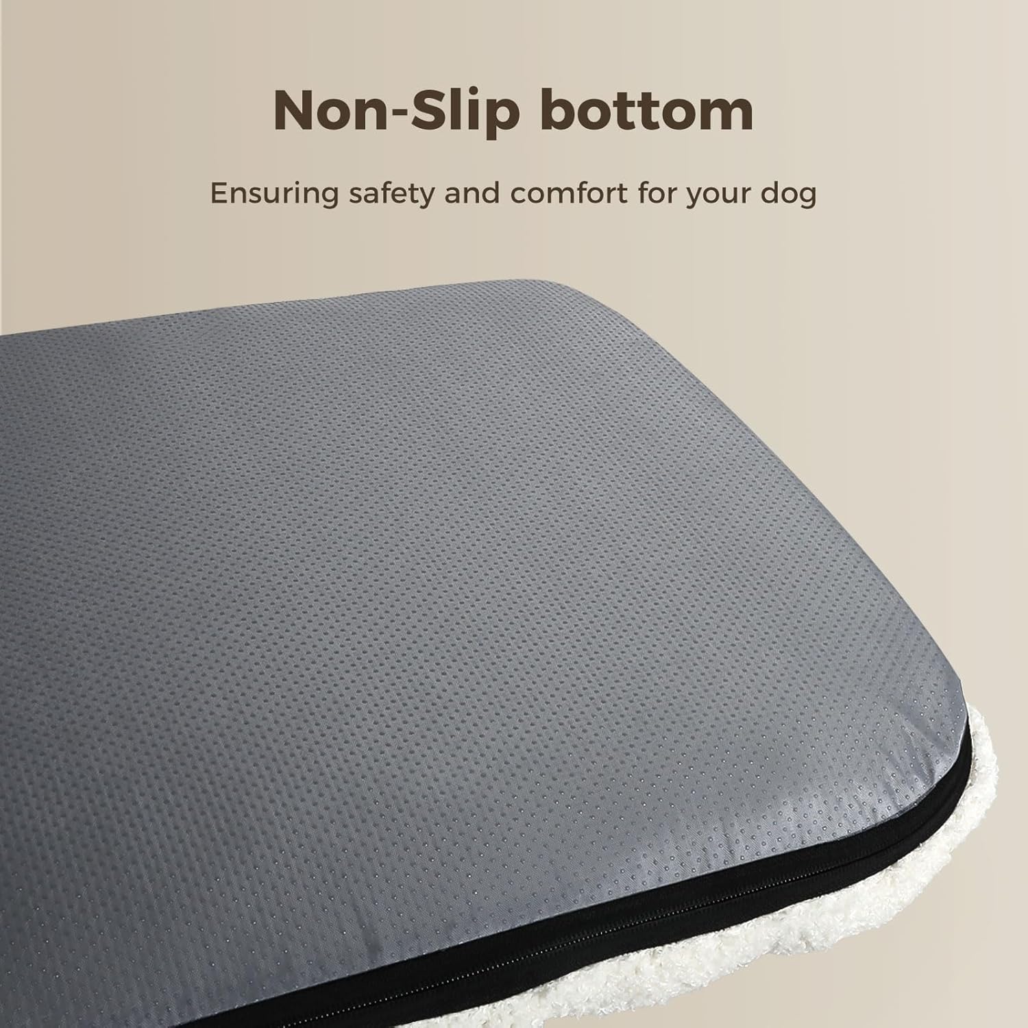 Pawz - Orthopedic Dog Bed with Egg Foam Support with Waterproof Lining (White) at Pet Servo