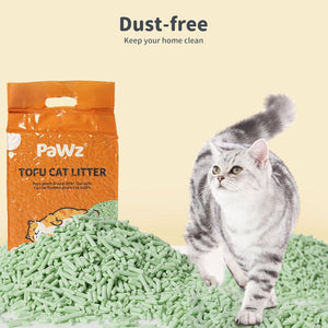 PaWz - Tofu Cat Litter Clumping, Ultra Absorbent and Fast Drying (Natural Green Tea) at Pet Servo
