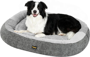 PaWz Orthopedic Dual-Layer Foam Dog Bed with Plush Cushion Top with Machine Washable Cover at Pet Servo