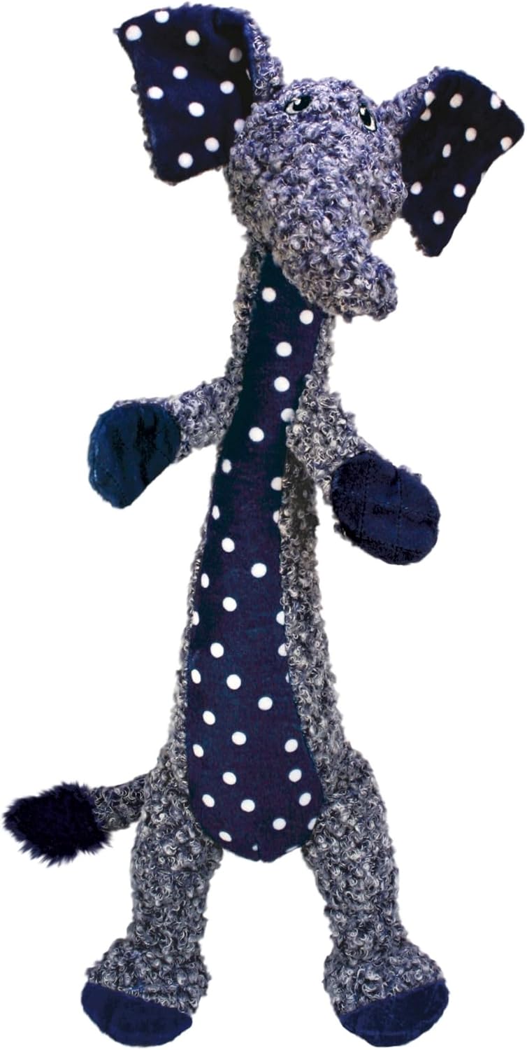 Plush toy elephant with polka dot pattern on a white background at Pet Servo