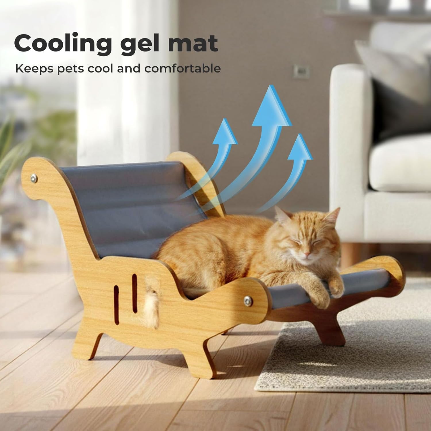 Buy PaWz L-Shaped Indoor Cat Bed with Gel Pad at Pet Servo