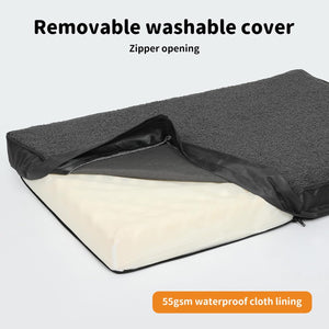 Removable washable cover with zipper opening and 55gsm waterproof cloth lining on a white background at Pet Servo