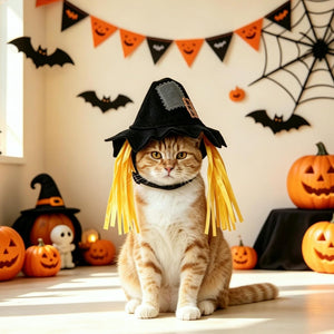 Namnan - Pet Cat Hat Scarecrow Cap Halloween Cosplay Costume at Pet Servo
