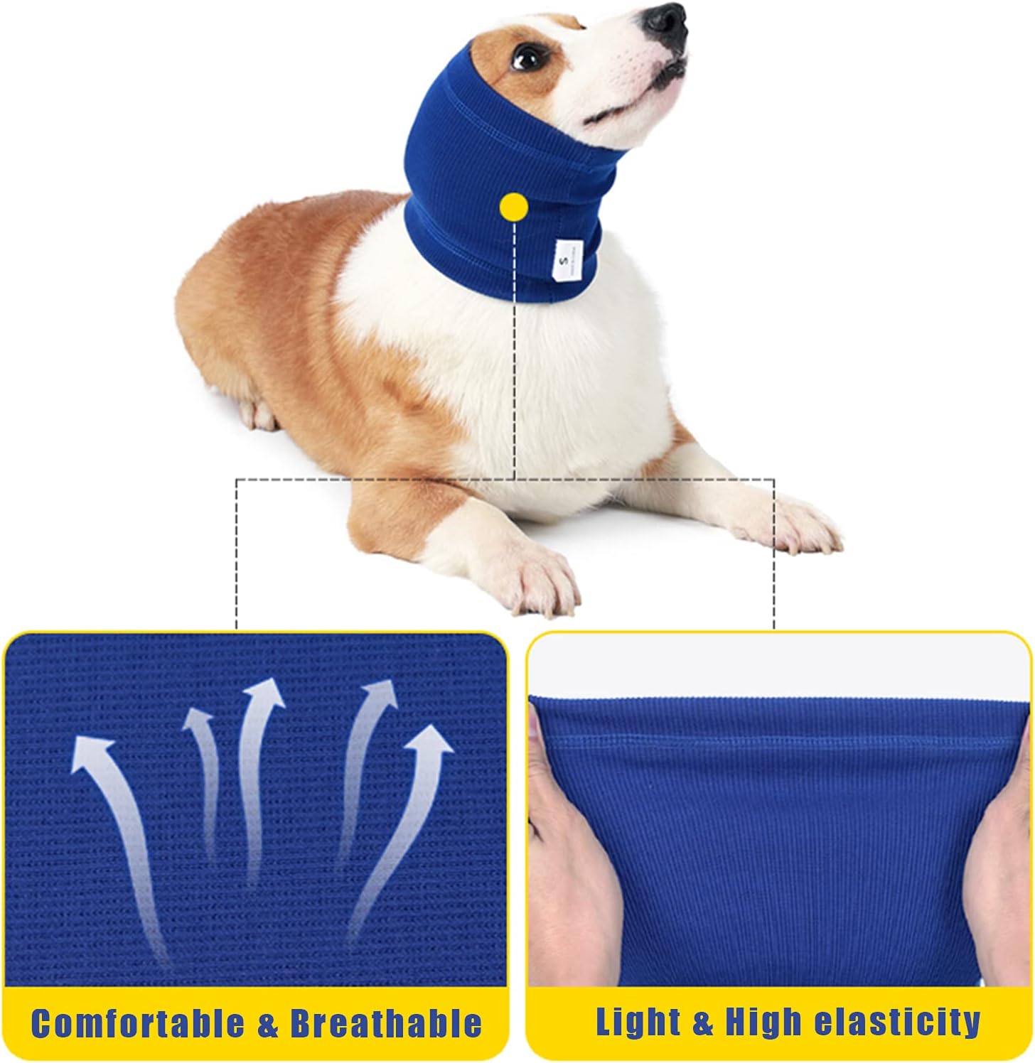 Nanaki - Calming Dog Headband Ear Wrap, Size M - Petservo